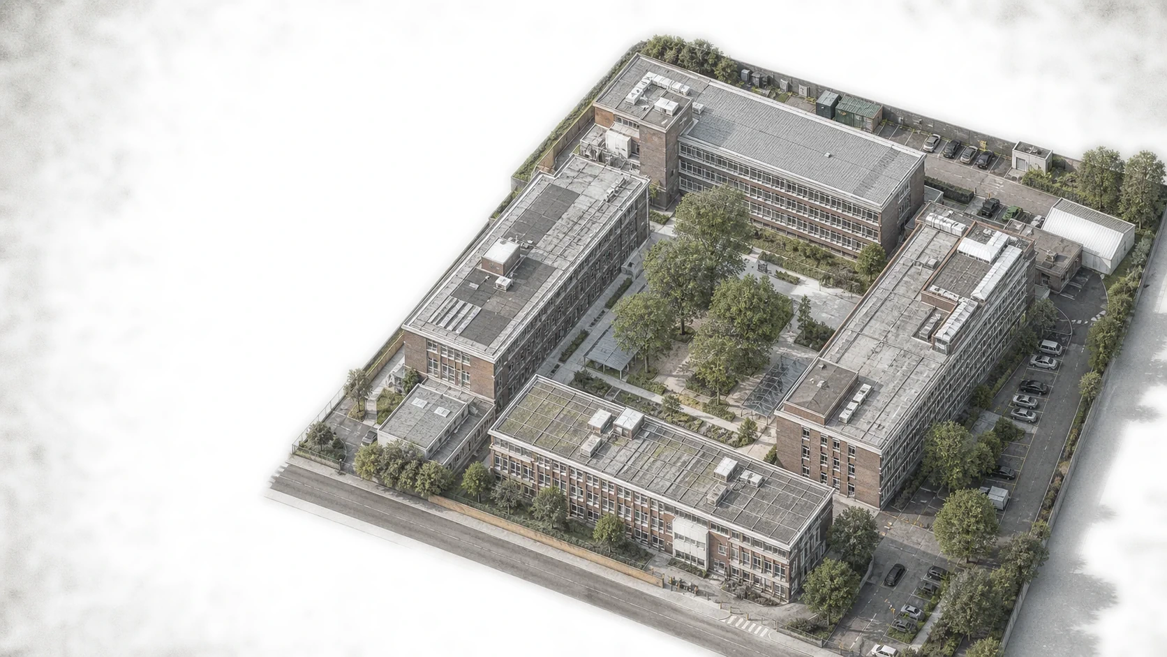 Static fallback showing an architectural base model of a sample commercial estate